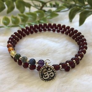 Handmade Chakra Memory Wire Bracelet